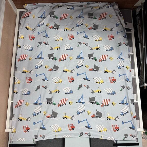 Pottery Barn Busy Builder Construction Duvet Cover Size Twin - Picture 6 of 6